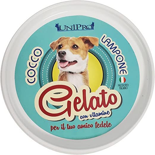 Unipro Preparato Per Gelato Cocco/Lampone Alimento Complementare Per Cani 60g-2