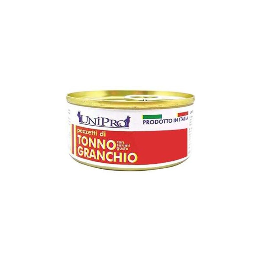 Unipro Pezzetti Di Tonno Con Surimi Granchio Cibo Umido Per Gatti Adulti Scatoletta 85g-4