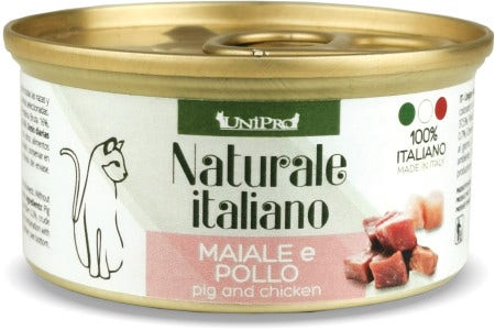 Unipro Naturale Italiano Cibo Umido Maiale E Pollo Per Gatti Adulti Scatoletta 85g-2