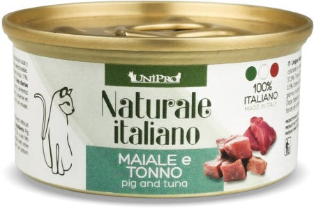 Unipro Naturale Italiano Cibo Umido Maiale E Tonno Per Gatti Adulti Scatoletta 85g-2