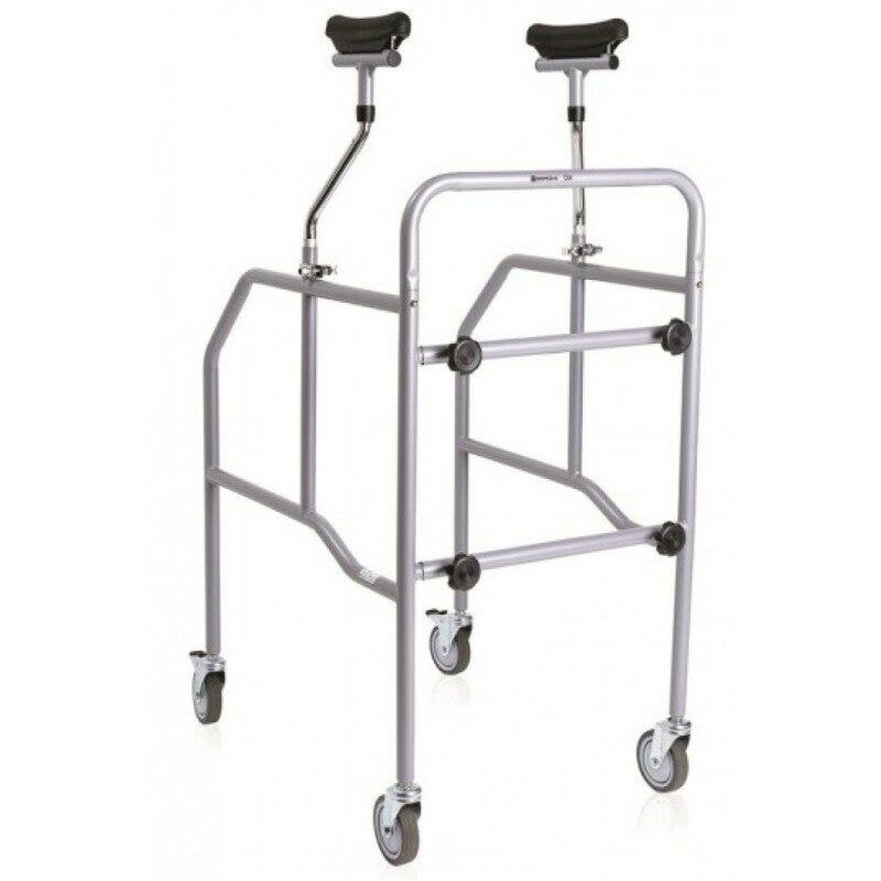 Deambulatore Sottoascellare Smontabile Regolabile In Acciaio 4 Ruote Con Freno 130kg-1
