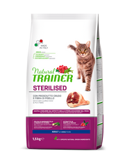 Natural Trainer Crocchette Al Prosciutto Crudo Per Gatti Sterilizzati Sacco 1,5kg-2