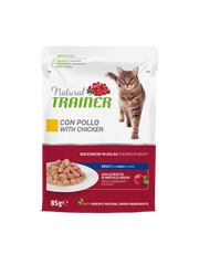 Natural Trainer Cibo Umido Al Pollo Per Gatti Adulti Busta 85g-3
