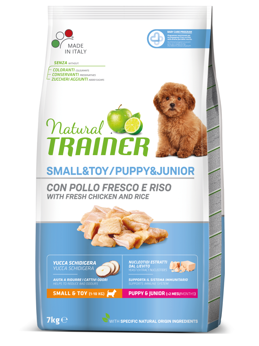 Natural Trainer Crocchette Pollo Fresco Per Cuccioli Di Taglia Piccola Sacco 7kg-3