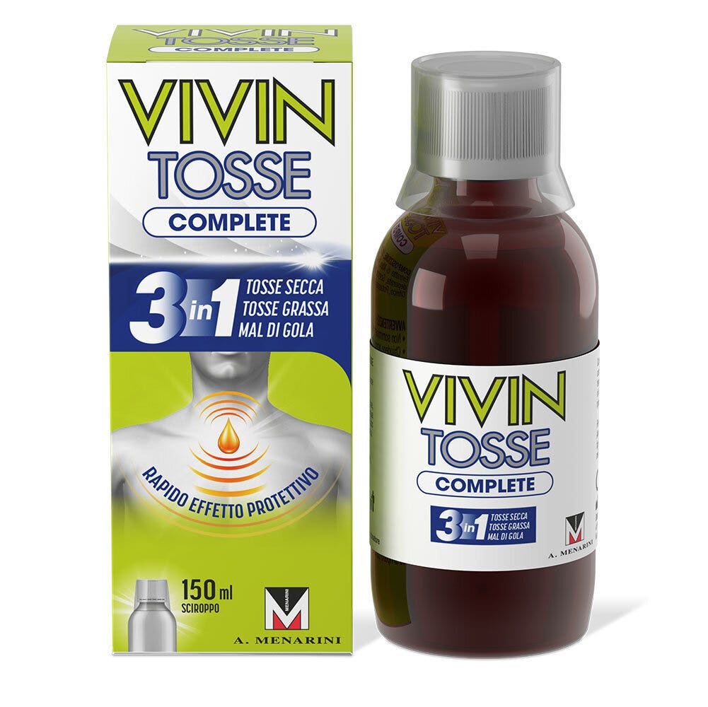 Vivin Tosse Complete 3in1 Tosse Secca Grassa Mal Di Gola Sciroppo 150ml-1