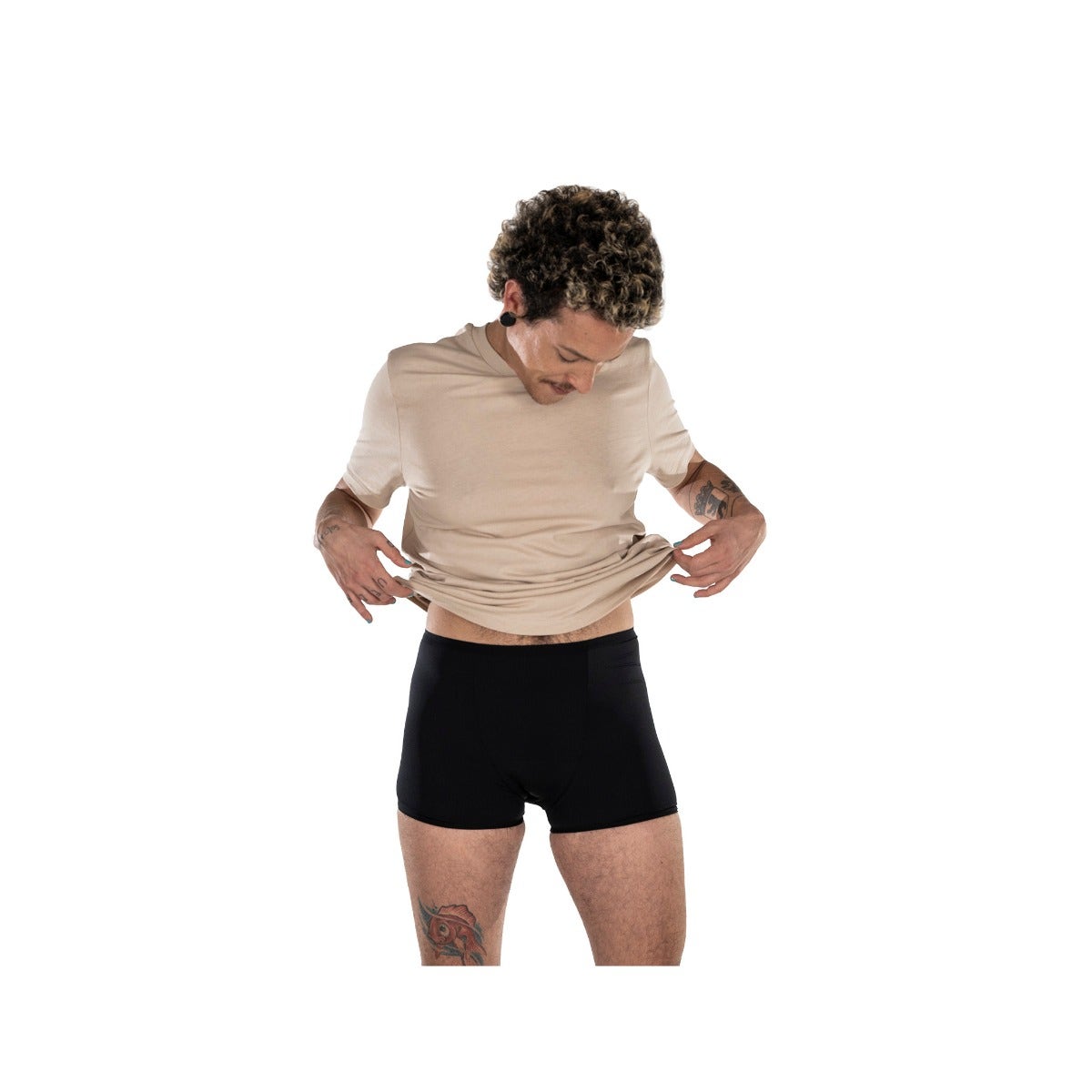 Fluyda Boxer Linea Basic Mutandina Assorbente Bianco/Nero Taglia M-5