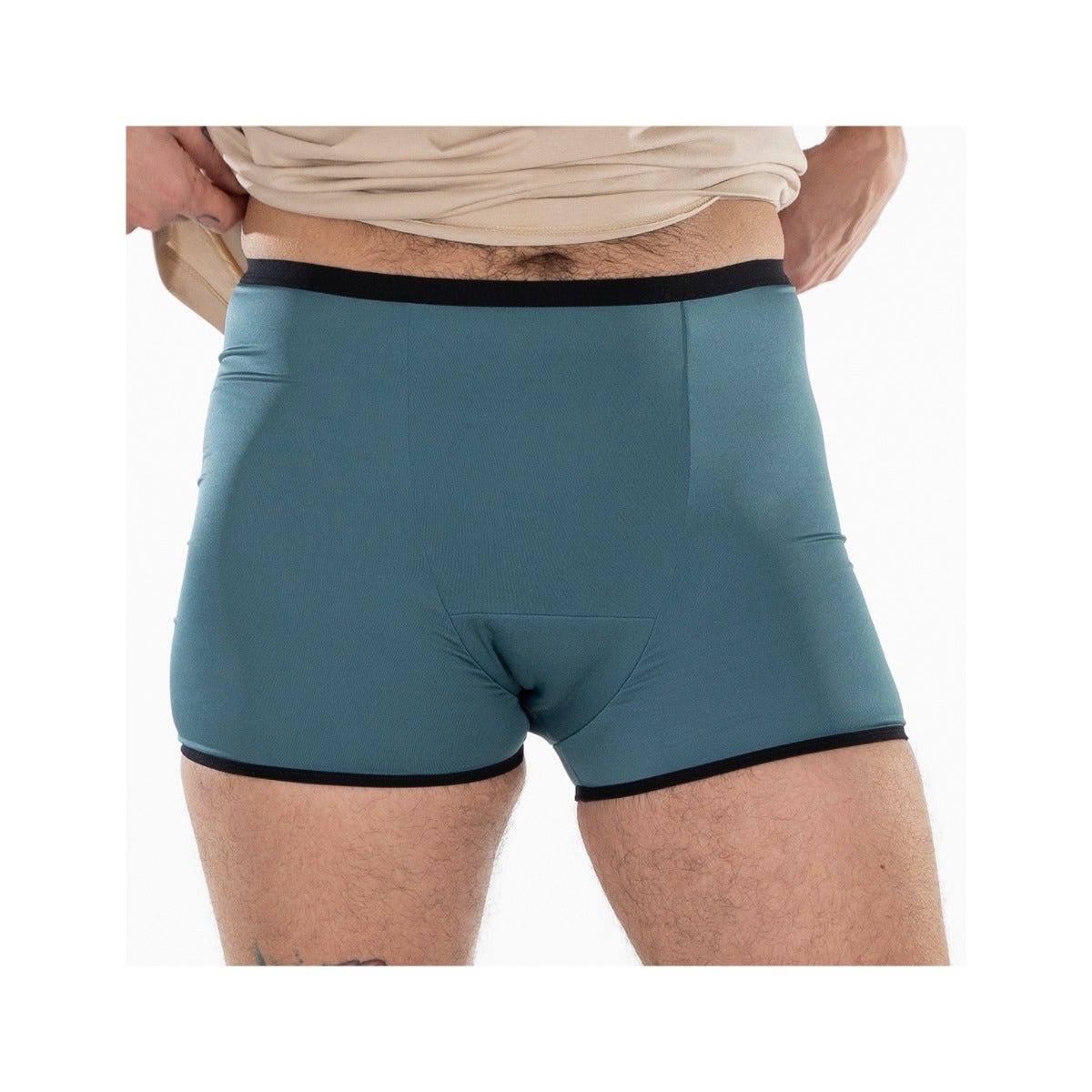 Fluyda Boxer Linea Basic Mutandina Assorbente Bianco/Petrolio Taglia M-7