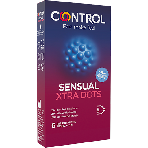 Control Sensual Xtra Dots 6 Preservativi-2