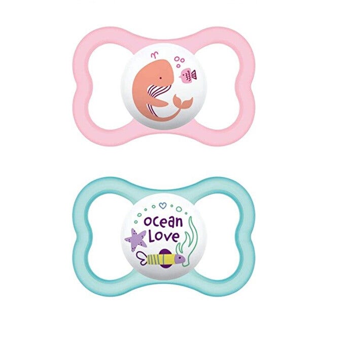 Mam Air Succhietto Silicone Femmina 2 Pezzi 6 Mesi+-0