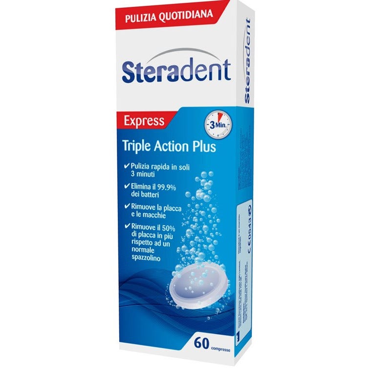 Steradent Triple Action Plus 60 Compresse-2