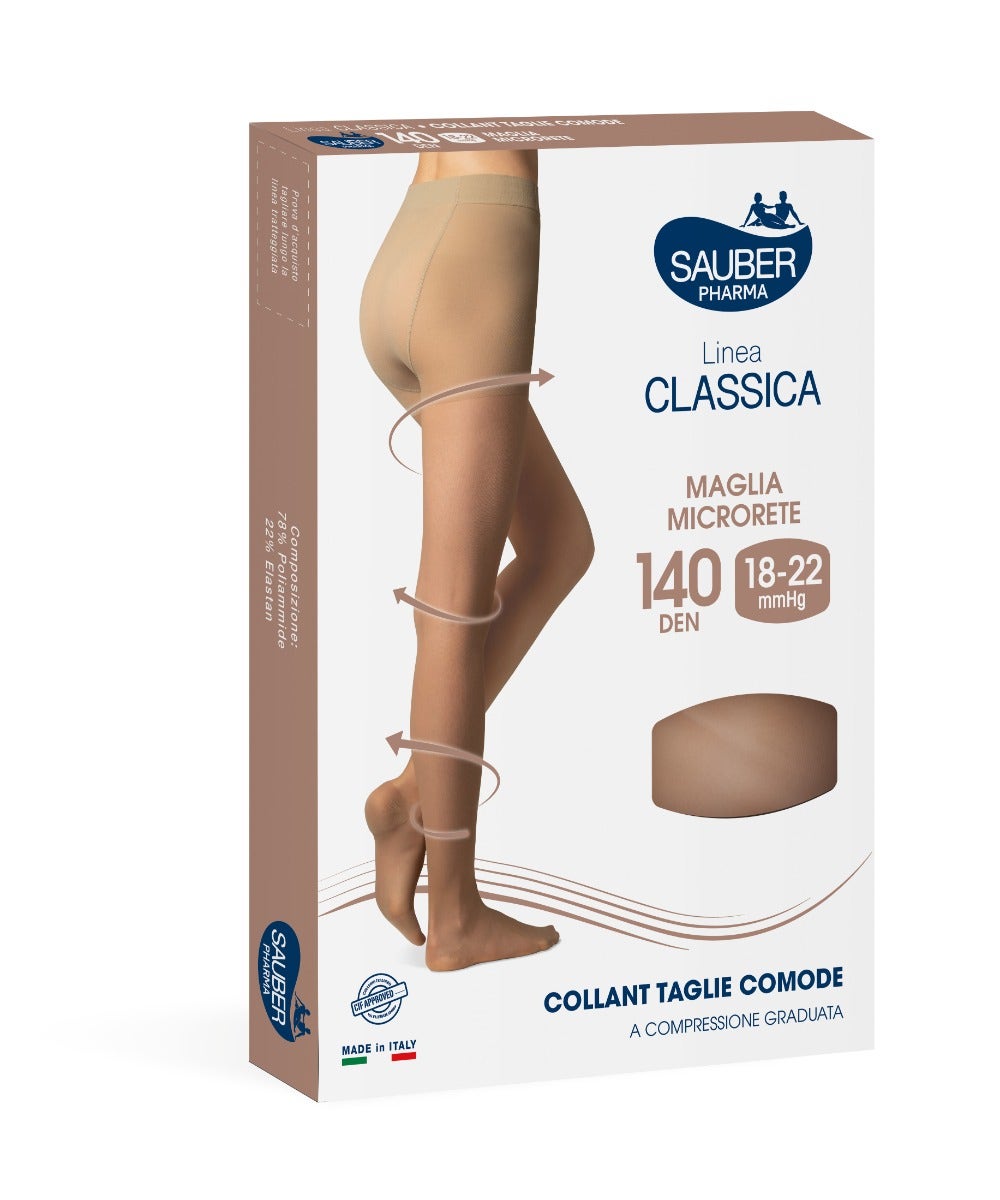 Sauber Linea Classica Taglie Comode 140 Den Neutro Beige Taglia 5-3