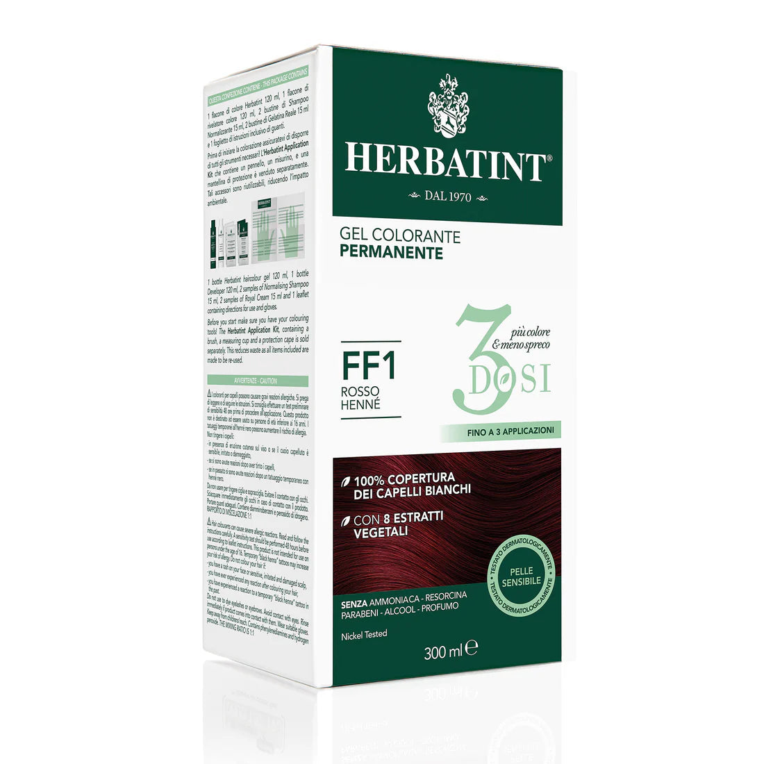 Herbatint Tintura Per Capelli Gel Permanente FF1 Rosso Henné 150ml-4