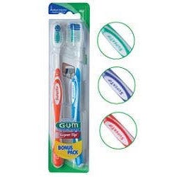Gum Super Tip 463 Compact Spazzolino Medio 2 Pezzi-2