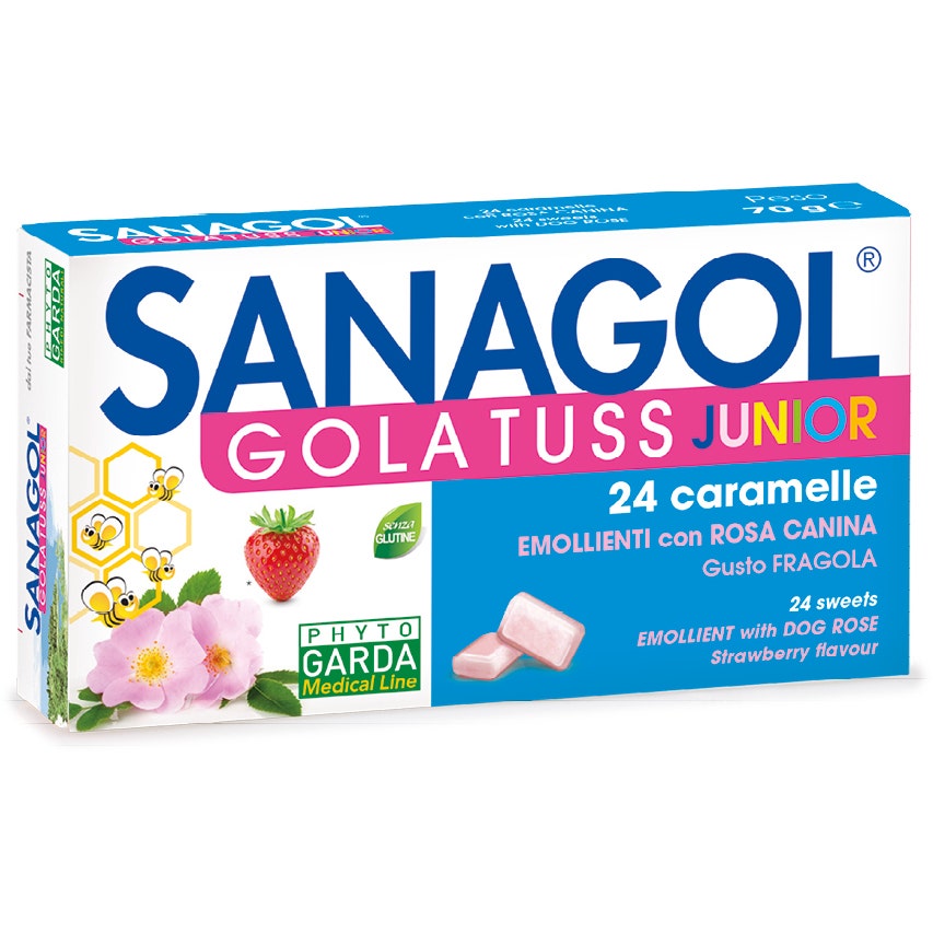 Sanagol Gola Tuss Junior Fragola 24 Caramelle  - 4