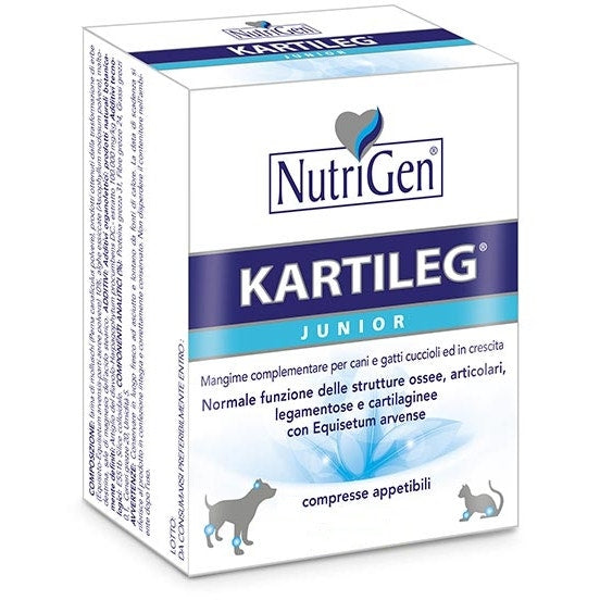Nutrigen Kartileg Junior Mangime Complementare Per Crescita Cani/Gatti Cuccioli 600 Tavolette-1