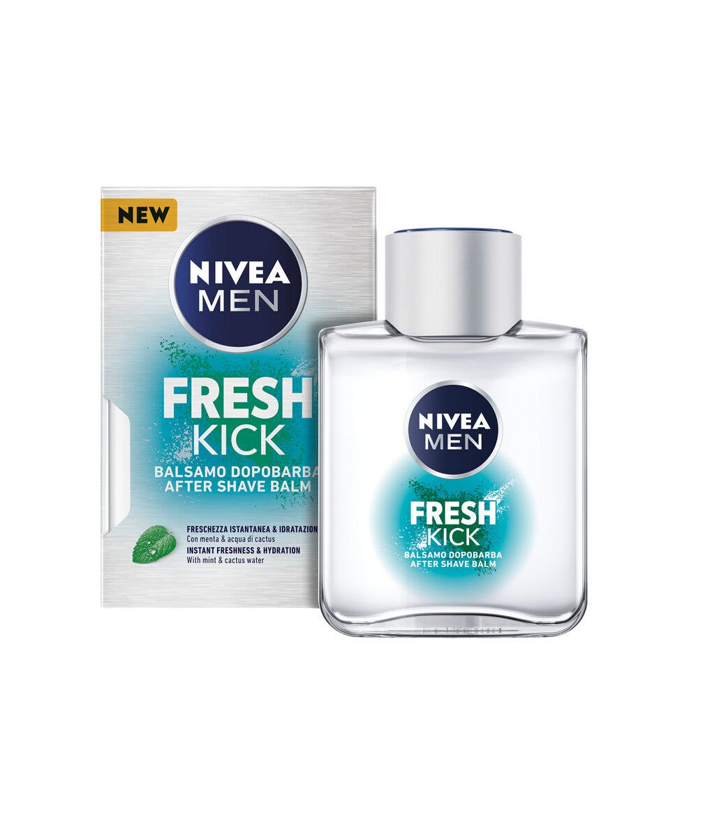 Nivea Men Fresh Kick Balsamo Dopobarba 100ml Con Menta E Acqua Di Cactus Rinfrescante-5