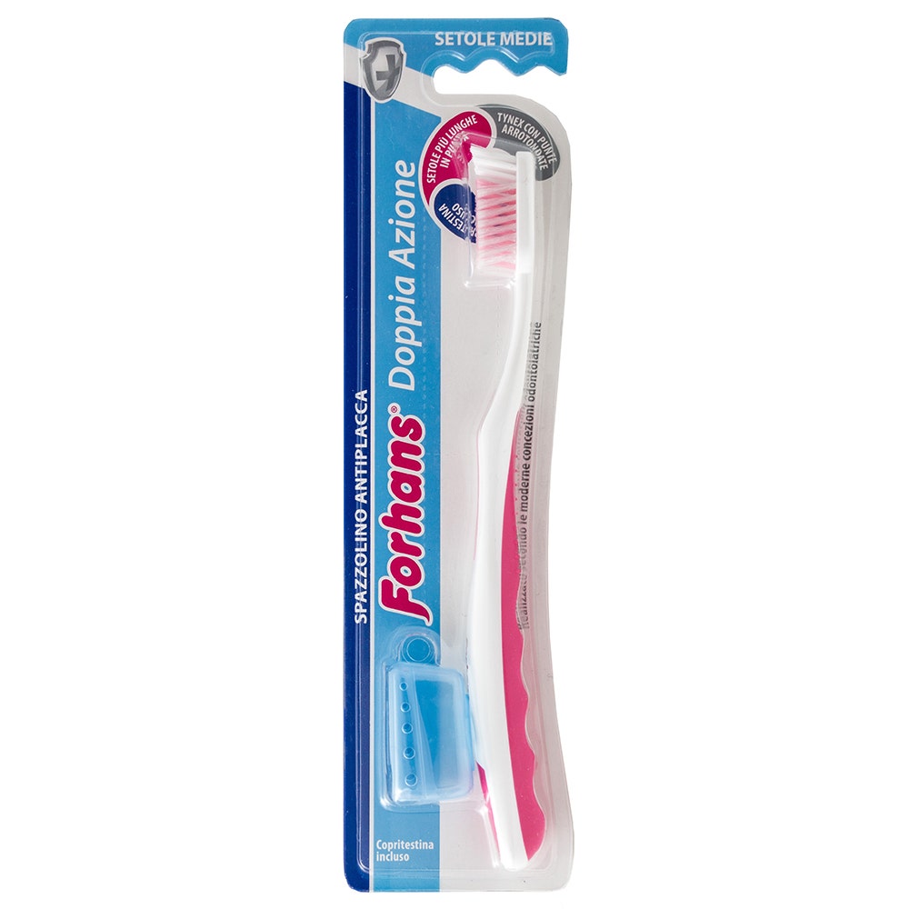 Forhans Spazzolino Doppia Azione Medio Antiplacca 1 Pezzo  - 3