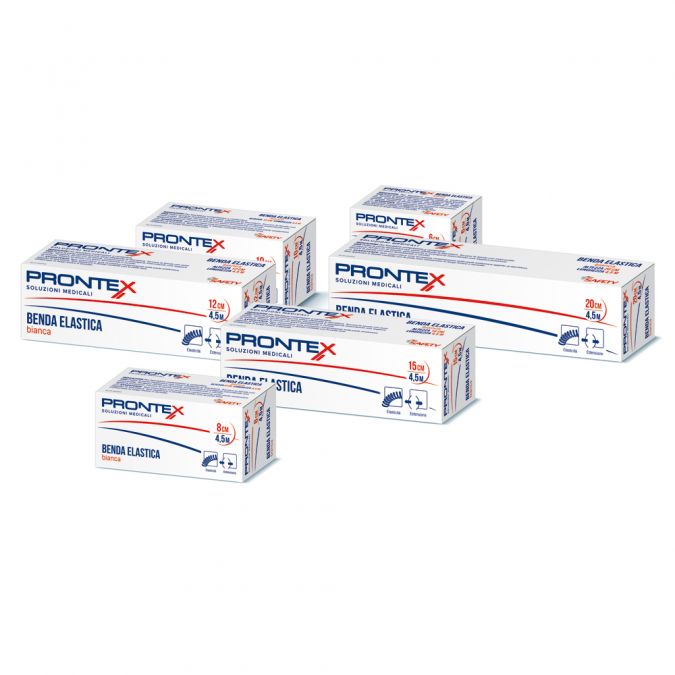 Prontex Benda Elastica Bianca 12cmx4.5m  - 2