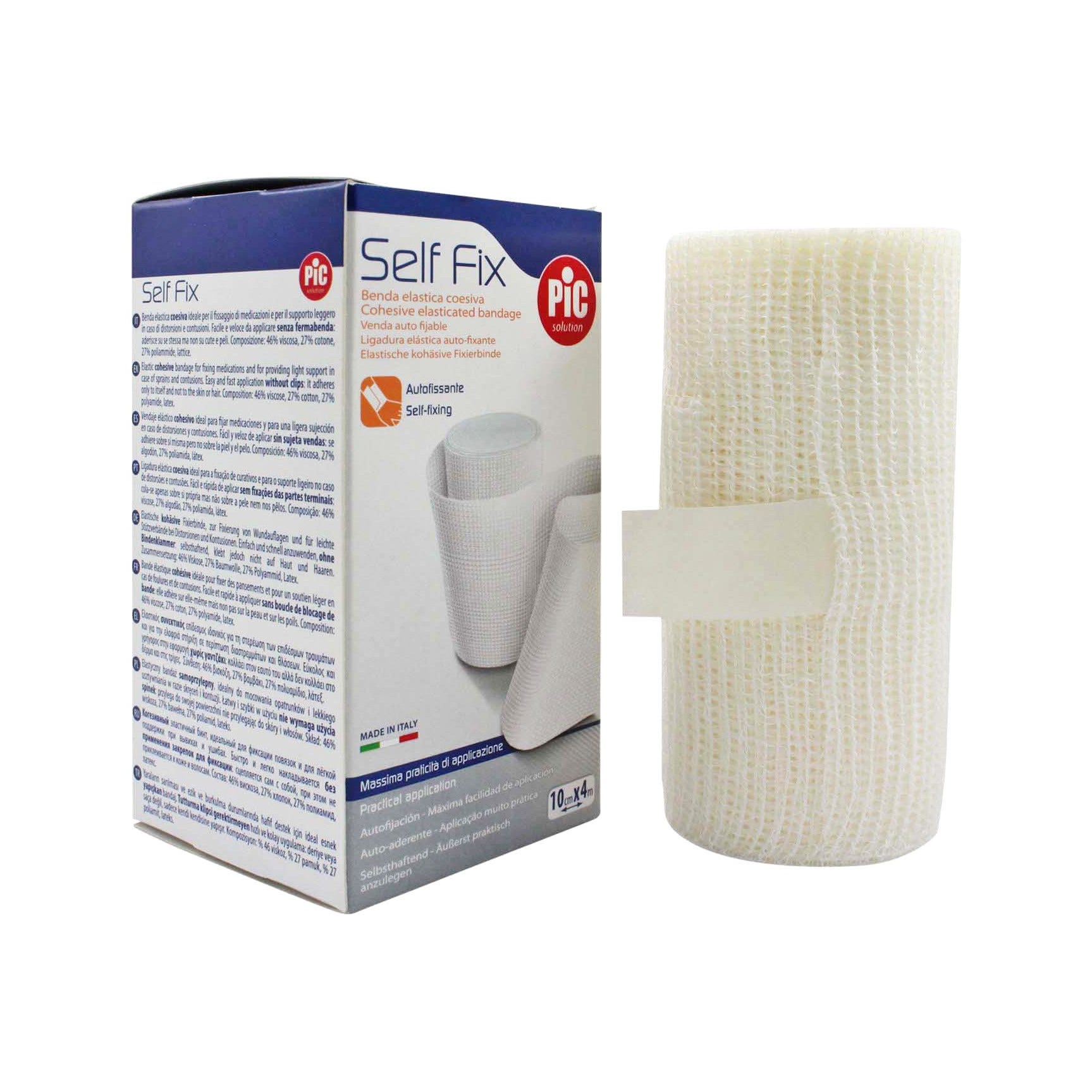 Benda Elastica Autoadesiva Pic Self Fix Fustella 10cmx20m  - 2