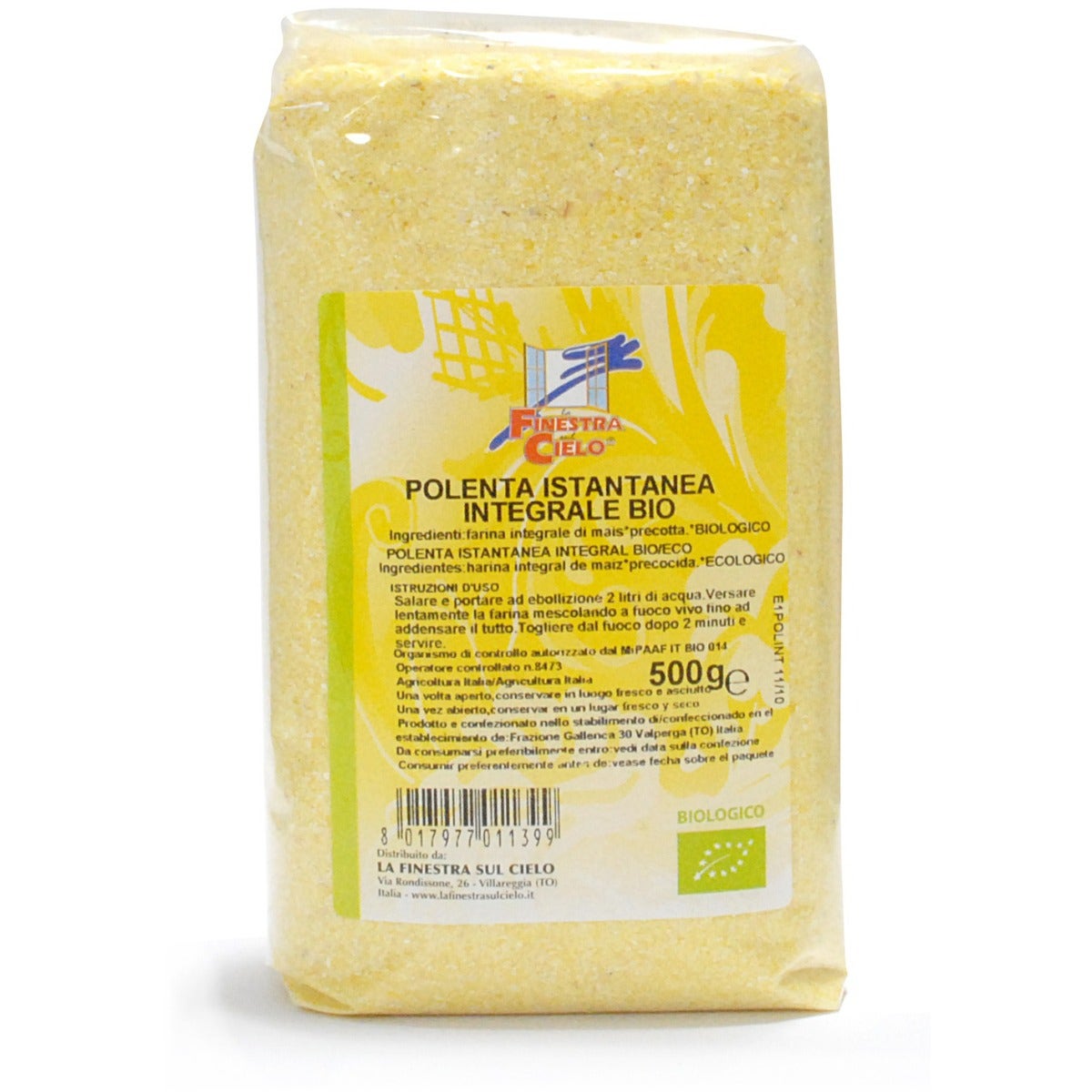 La Finestra Sul Cielo Farina Integrale Di Mais Per Polenta Istantanea Bio 500g-1