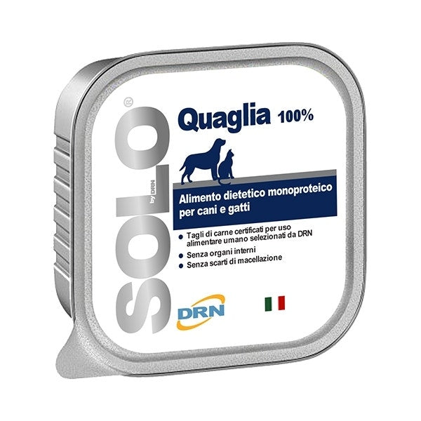 Drn Solo Quaglia Alimento Dietetico Monoproteico Umido Cani/Gatti 300g-1