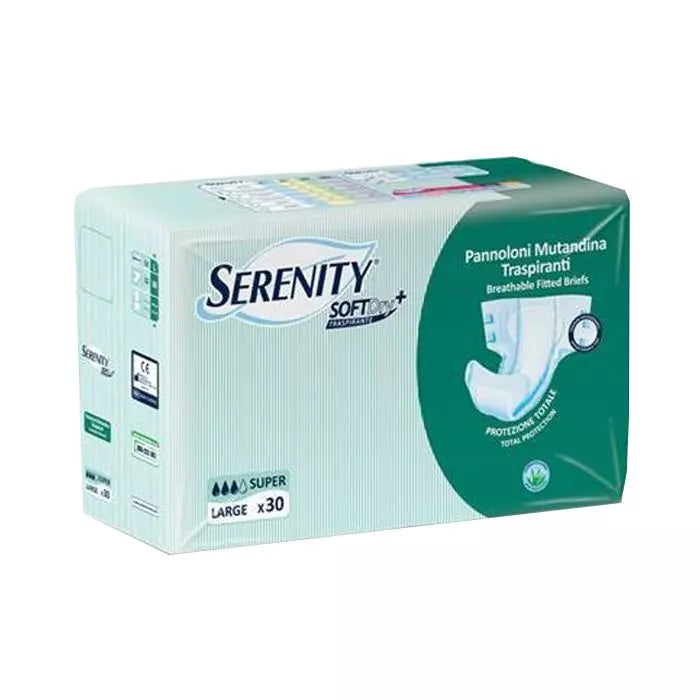 Serenity Softdry Con Aloe Pannolone Incontinenza Mutandina Super Taglia Large 30 Pezzi  - 1