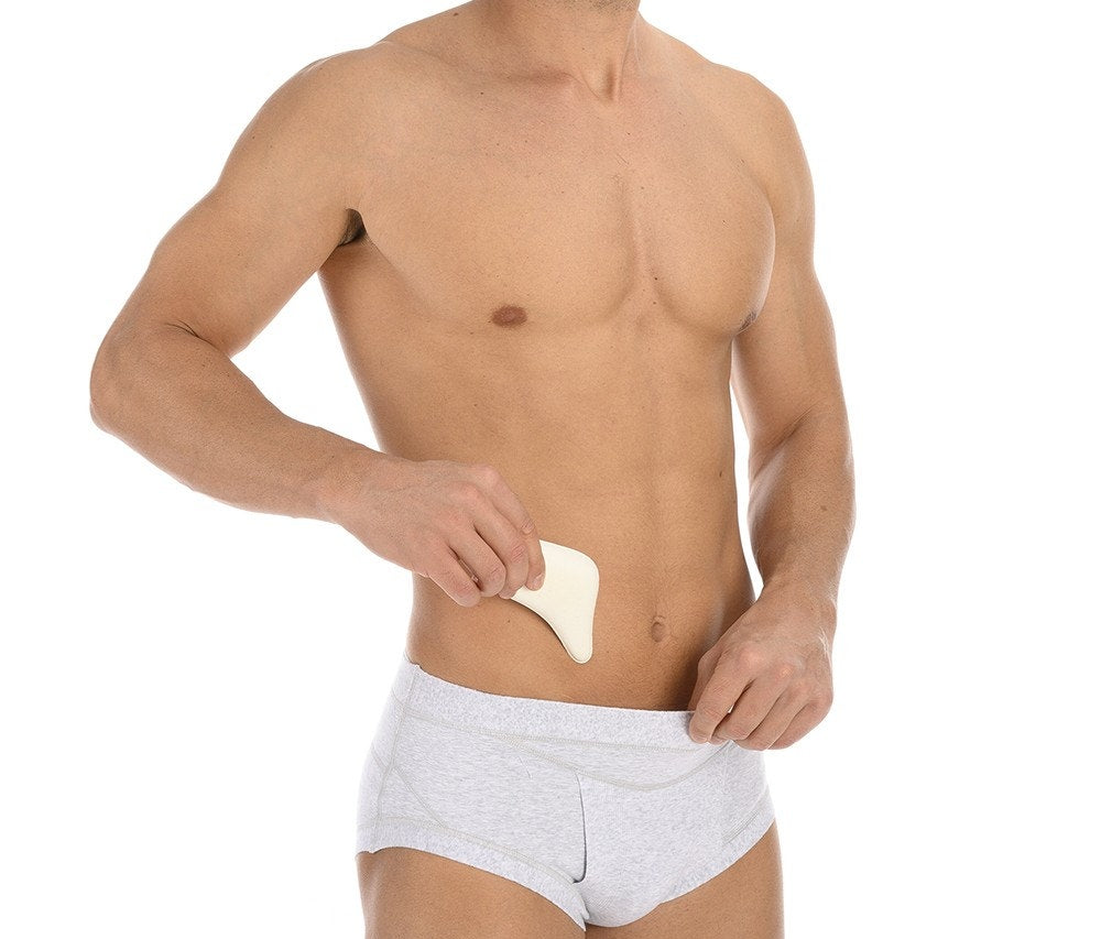 Scudotex Slip Contenitivi Grigio Vita Bassa Con 2 Pelotte Anatomiche In Gomma Taglia 4-0