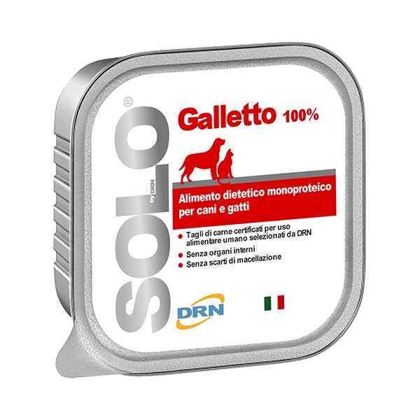 Drn Solo Galletto Alimento Dietetico Monoproteico Umido Cani/Gatti 100g-4