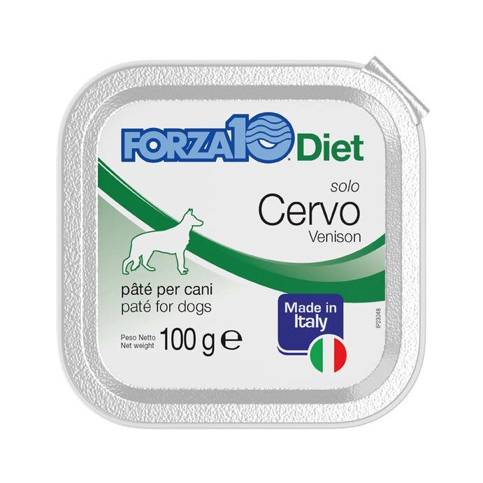Forza10 Solo Diet Cervo PatÃ© Per Cani Adulti Vaschetta 100g-1