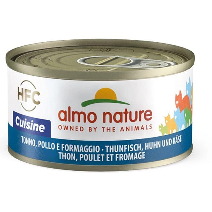 Almo Nature HFC Cuisine Cibo Umido Tonno E Formaggio Per Gatti Adulti Lattina 70g-2