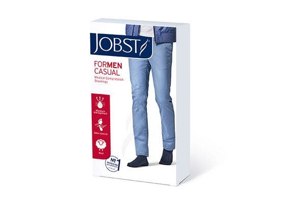 Jobst Casual For Men Calza Compressiva 15-20mmHg Gambaletto Blu Taglia L-1