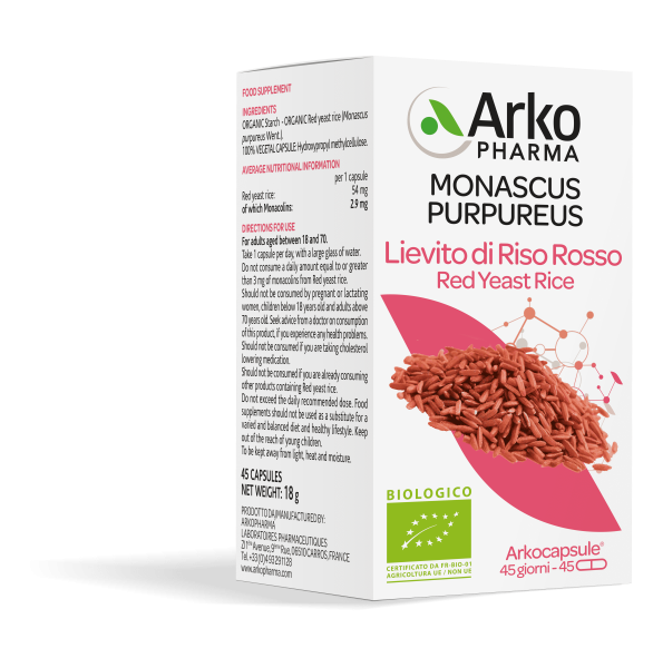 Arkopharma Lievito Di Riso Rosso 45 Capsule-4