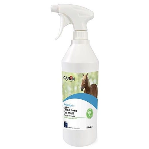 Camon Protection Lozione Antiparassitaria Olio Di Neem Per Equini 1 Litro  - 2