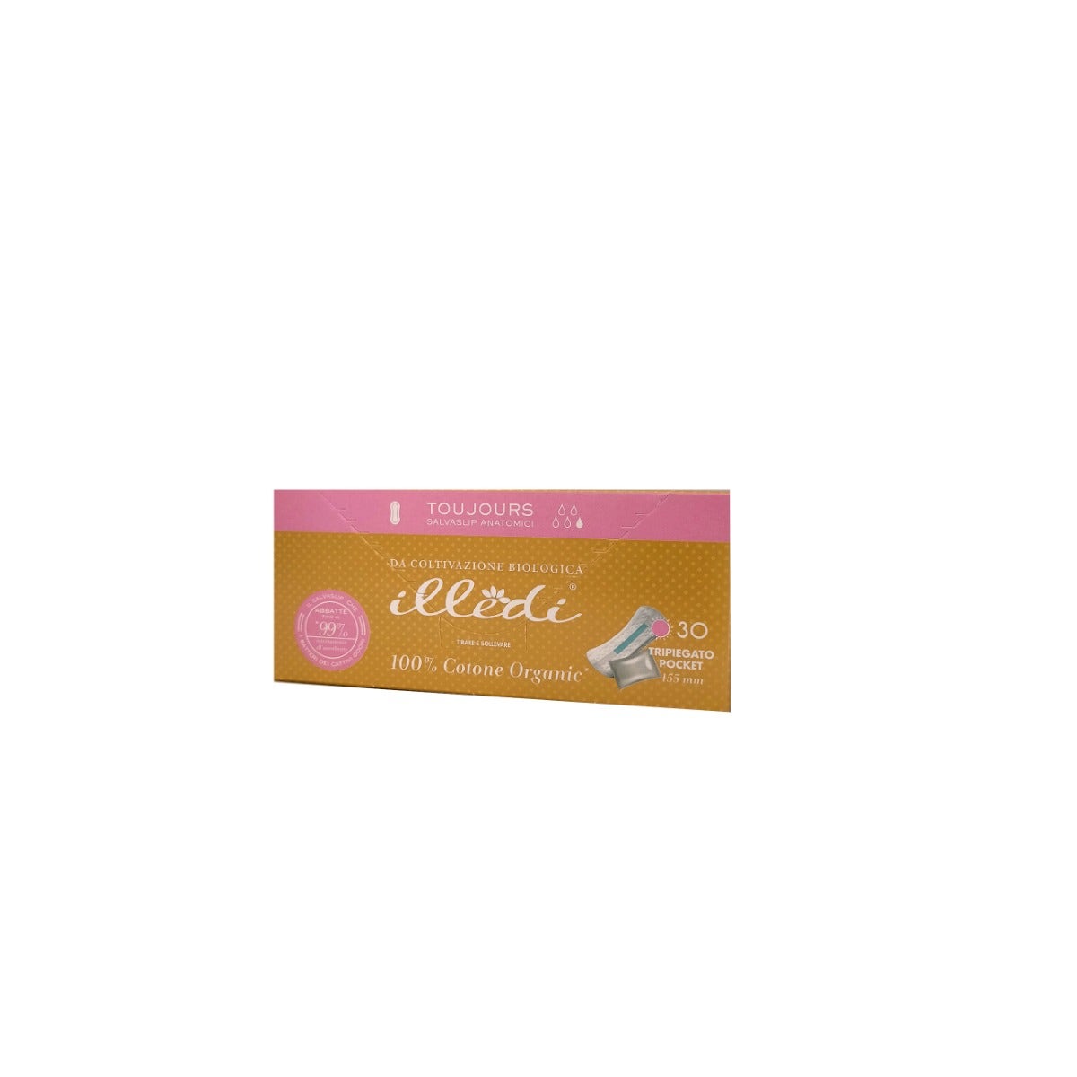Illedi Salvaslip Anatomico 100% Cotone Organic 30 Pezzi-3