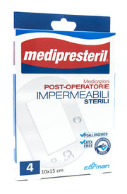 Medipresteril Medicazione Post Operatoria Impermeabile Sterile 10x15cm 4 Pezzi  - 1