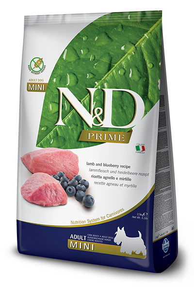 Farmina N&D Prime Agnello E Mirtillo Cani Adulti Taglia Mini Sacco 2,5kg-1