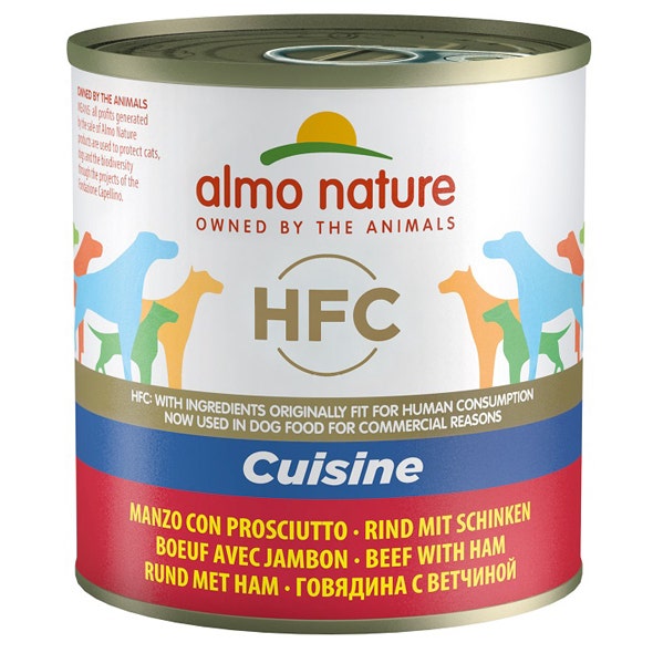 Almo Nature HFC Cuisine Manzo Con Prosciutto Umido Per Cani Adulti 290g-1