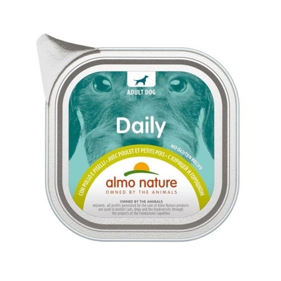 Almo Nature Daily Pollo E Piselli Alimento Umido Per Cani Adulti 300g-1