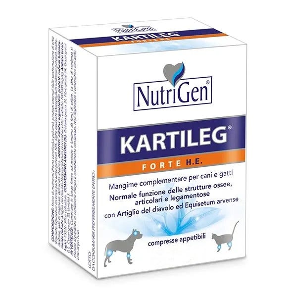 Nutrigen Kartileg Forte He Mangime Complementare Per Articolazioni Cani/Gatti 600 Compresse-2