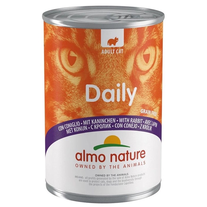Almo Nature Daily Menu Cibo Umido Con Coniglio Per Gatti Adulti Lattina 400g-1