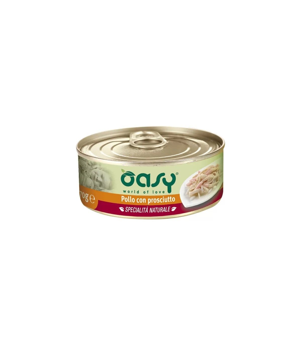 Oasy Specialità Naturale Gatto Pollo Con Prosciutto 70g-1