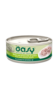 Oasy Wet Cat Tonno Con Straccetti Di Pollo Cibo Umido Gatti Adulti Lattina 70g-2