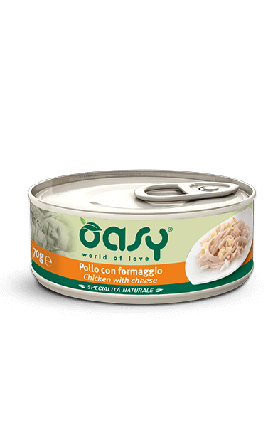 Oasy Wet Cat Pollo Con Formaggio Cibo Umido Per Gatti Adulti 70g-2