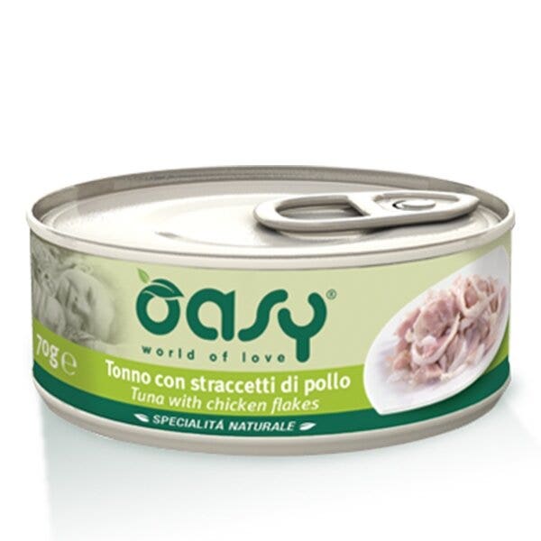 Oasy Specialità Naturale Gatto Tonno con Straccetti di Pollo 150g-1