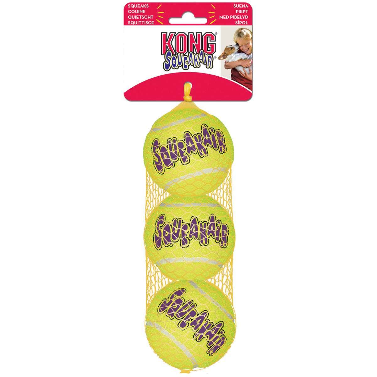 Hunter Gioco Kong Squeakair Balls Per Cani 3 Palline Taglia XS-2