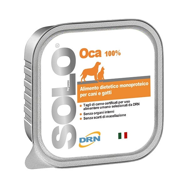 Drn Solo Oca Alimento Dietetico Monoproteico Umido Cani/Gatti 100g-2