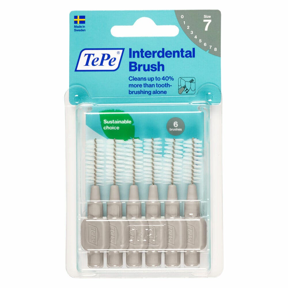 TePe Original Grigio Scovolino Per Pulizia Interdentale Misura ISO 7 Filo 1,3 mm 6 Pezzi-1