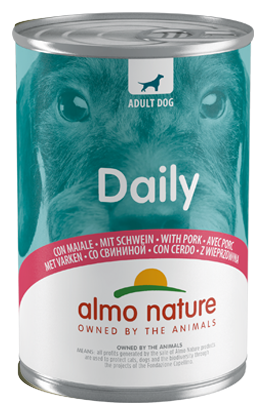 Almo Nature Daily Menù Cibo Umido Suino Per Cani Adulti Lattina 400g-2