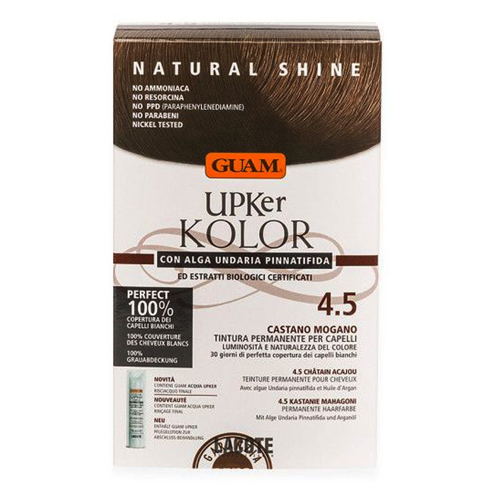 Guam Upker Kolor Tinta Capelli 4,5 Castano Mogano-7