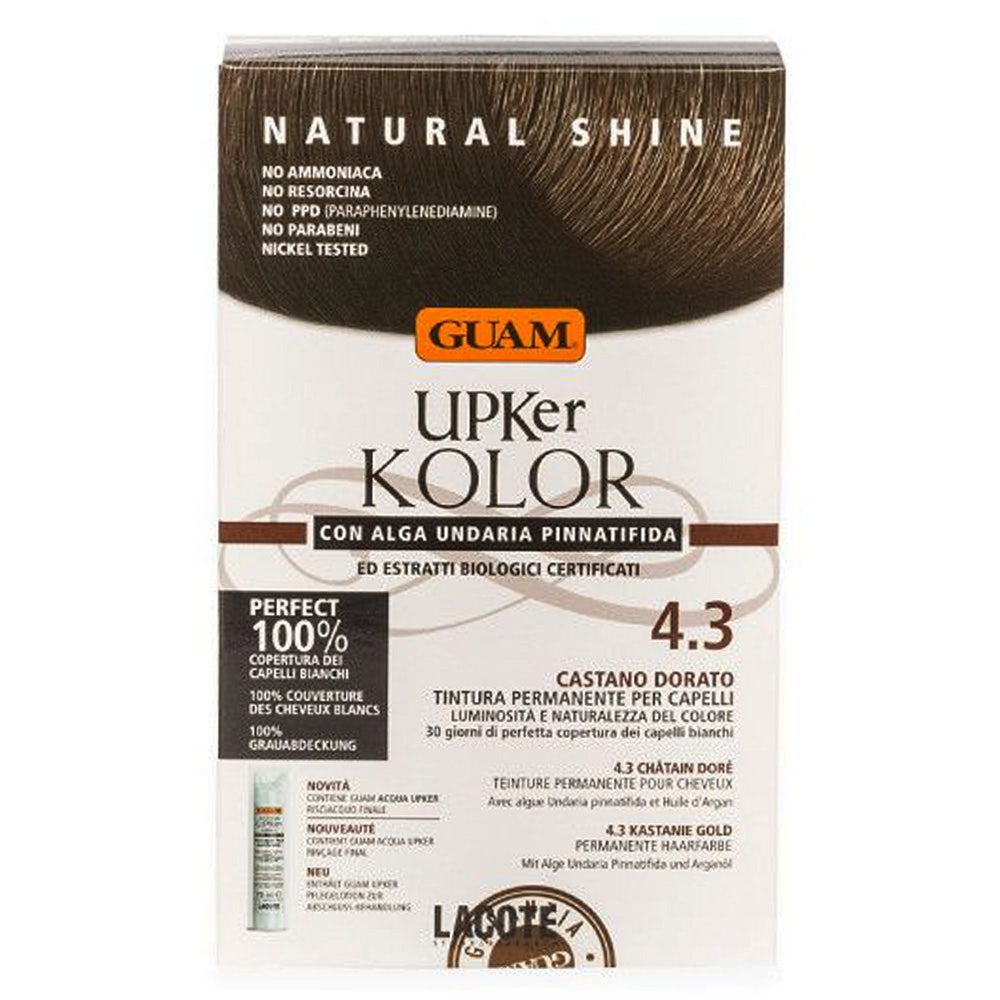 Guam Upker Kolor Tinta Capelli 4,3 Castano Dorato-1